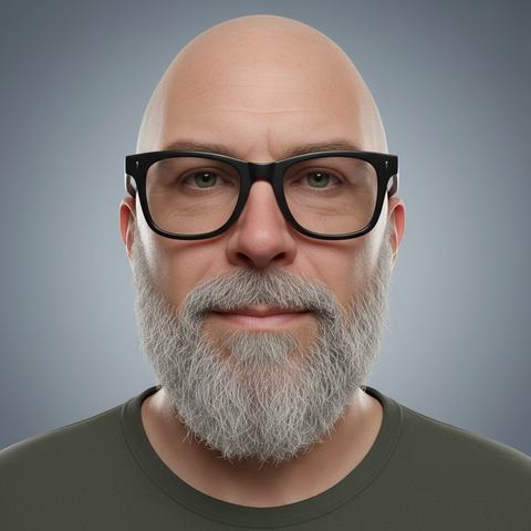 Rich Hunter-Rice, AI-generated portrait
